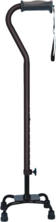 Hugo Small Base Quad Cane-Ebony (2 / Case)