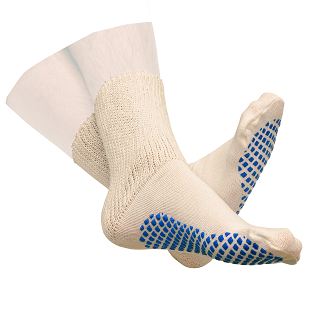 Diabetic Slipper Socks With Grip Soles Ladies Black Size 9-11,Diabetes ...