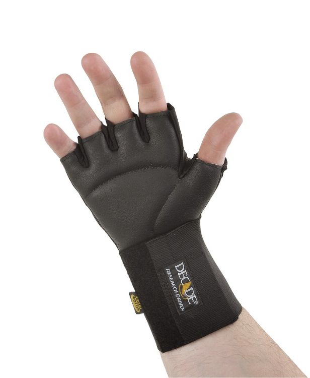 Anti-Vibration Half Finger Wheelchair Gloves with Cuff-X-Small