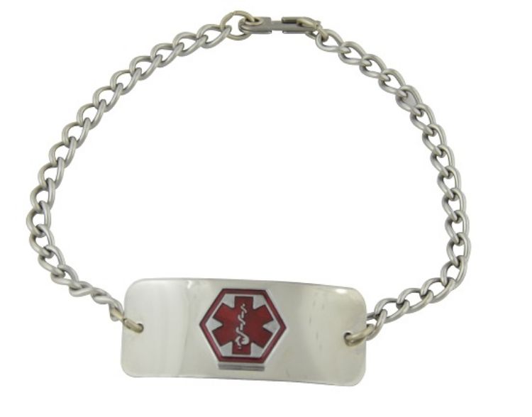 Medical Warning ID Bracelet / Necklace: Men's ID Bracelet,Bracelet can ...