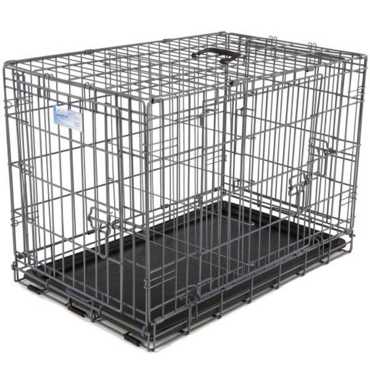 Triple door dog crate sale