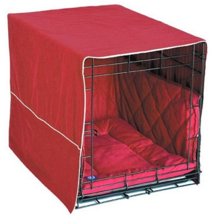 Pet Dreams Classic Cratewear Dog Crate Cover Medium Burgundy 30" x 20" 