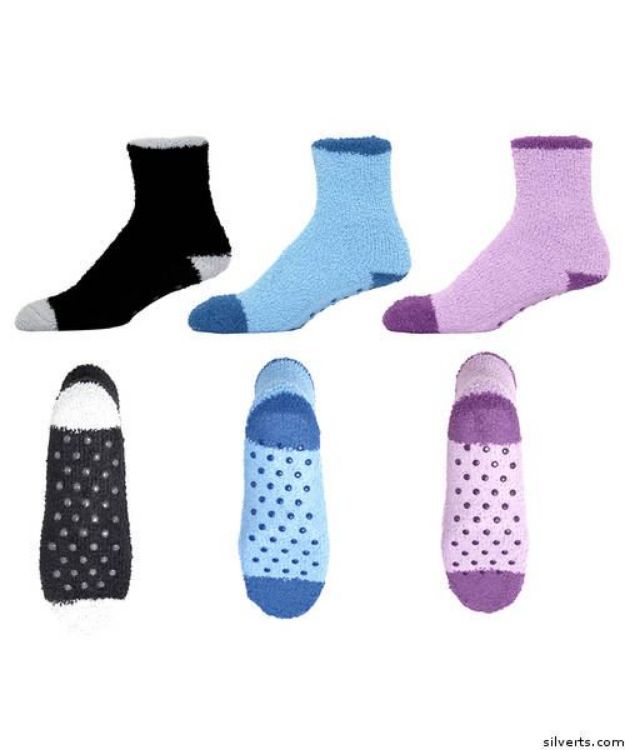 Non Skid-Slip Grip Hospital Socks For Adult Women,Non Skid-Slip
