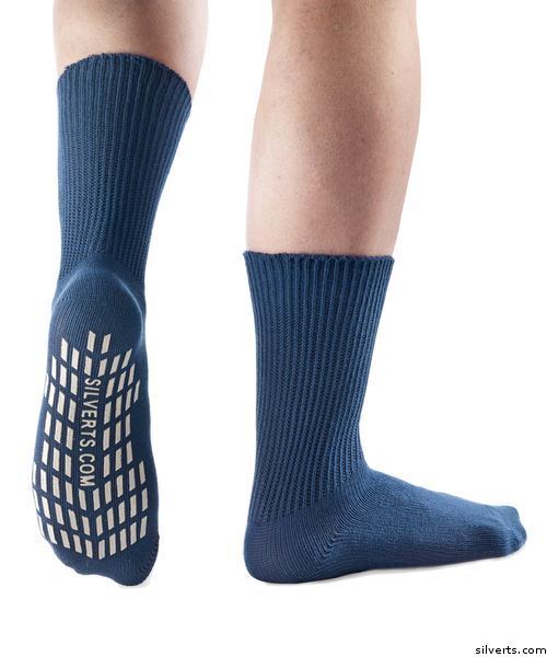 Mens / Womens Non Skid Hospital Socks - 6 Pack Slipper Socks