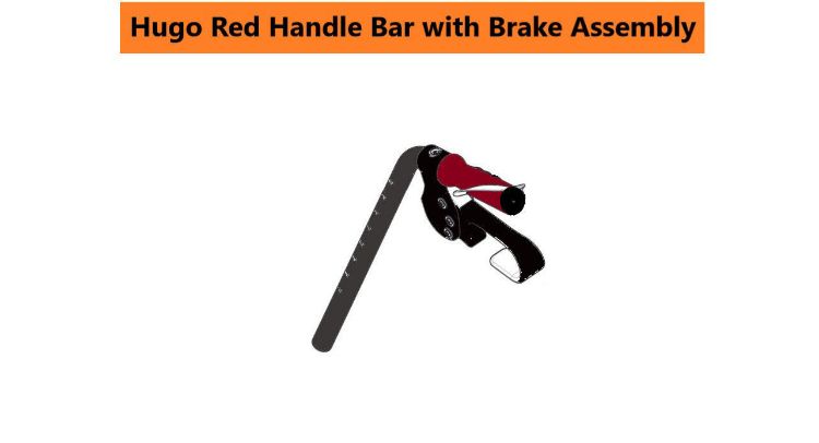 Hugo Red Handle Bar with Brake Assembly