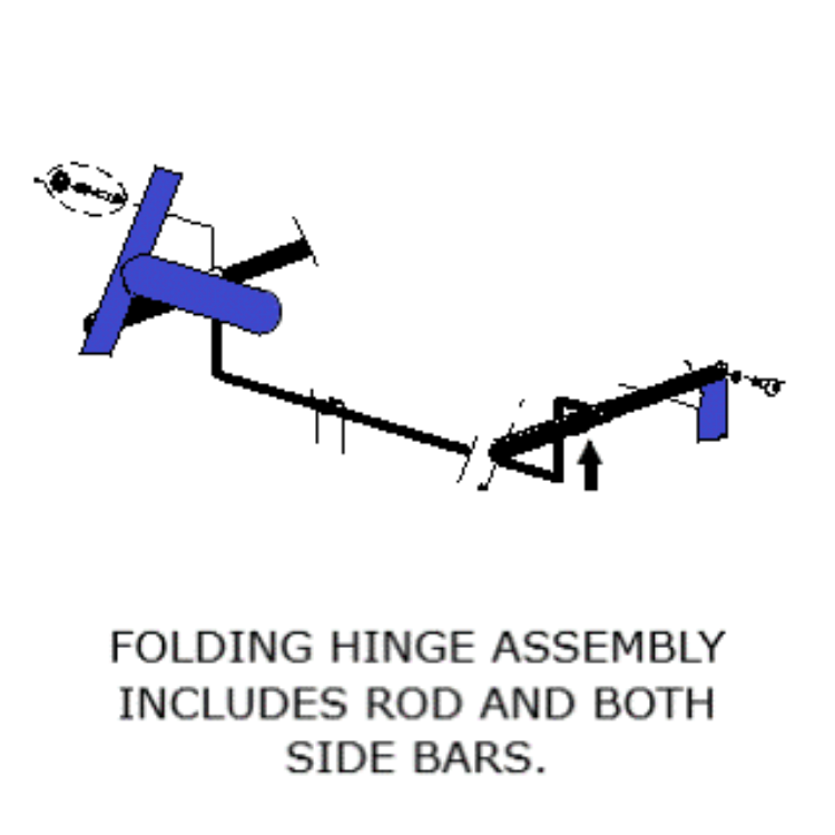 Folding Hinge for Duet Rollator/Transport Chair