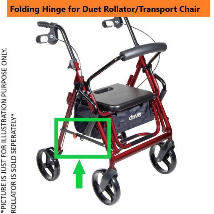 Folding Hinge for Duet Rollator/Transport Chair