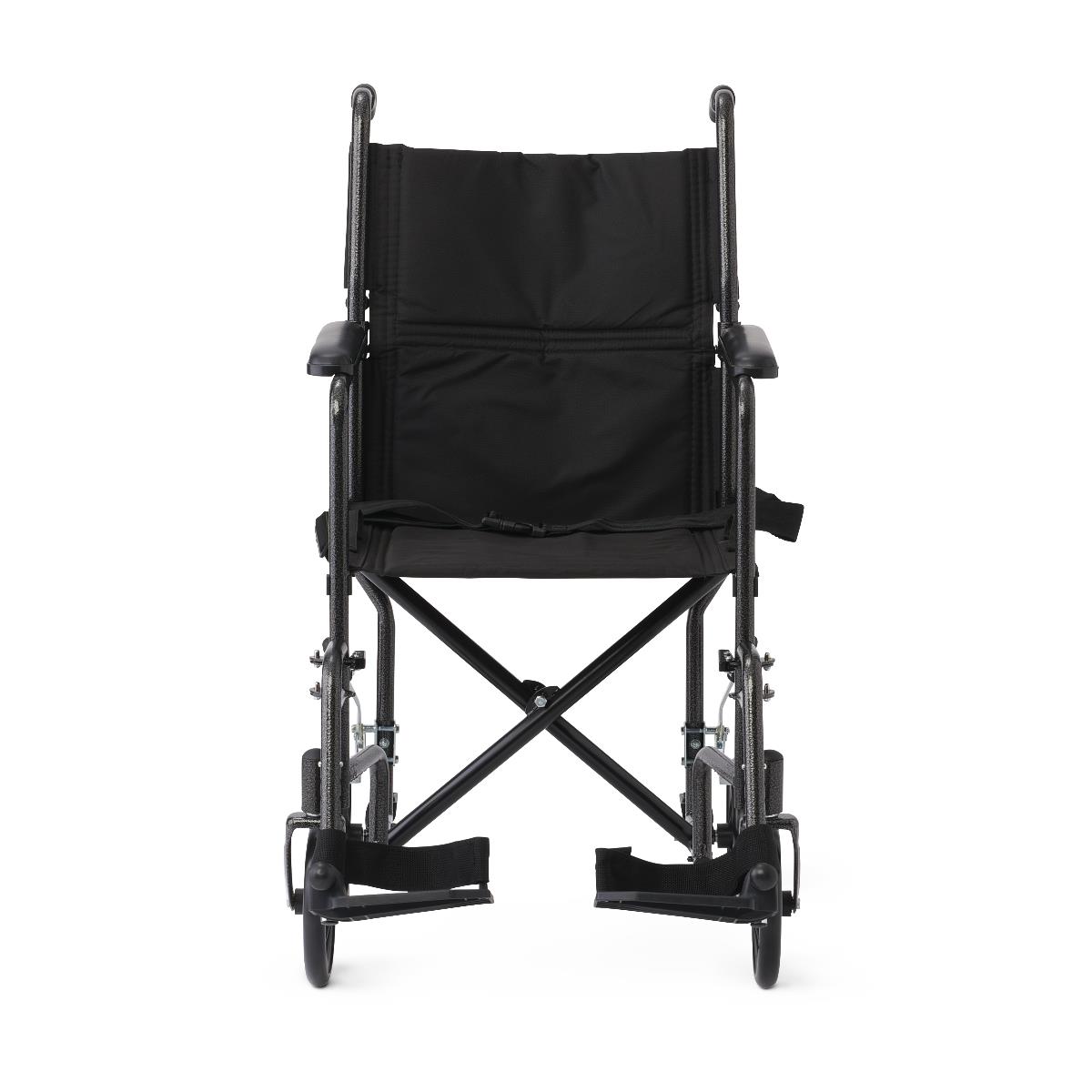 Medline Steel Transport Chair with Arms and Swing-Away Footrests | HHCS