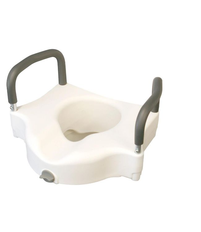 Medline Elevated Locking Toilet Seat with Arms