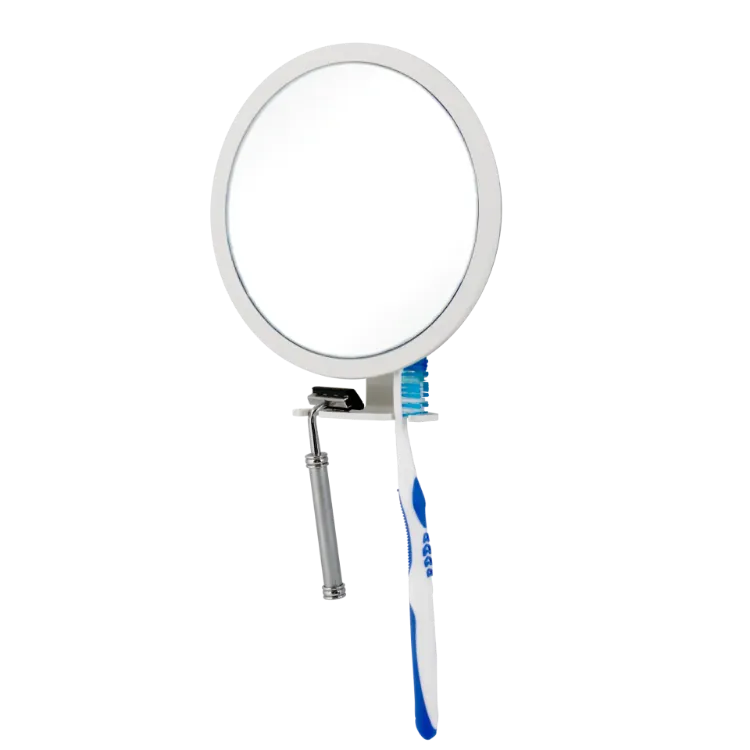 Fog Free Shower Mirror w/5X Adjustable Magnification