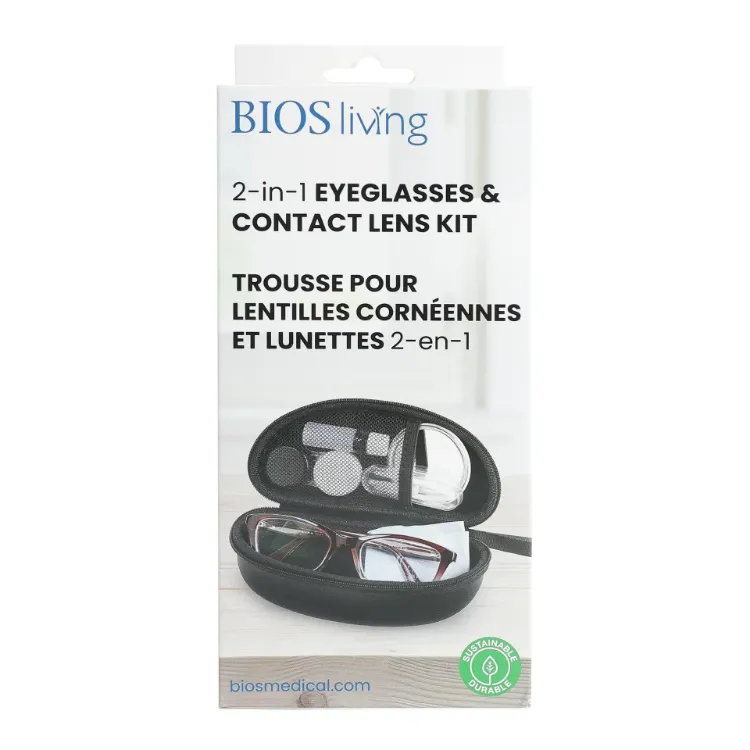 2-in-1 Eyeglasses & Contact Lens Case