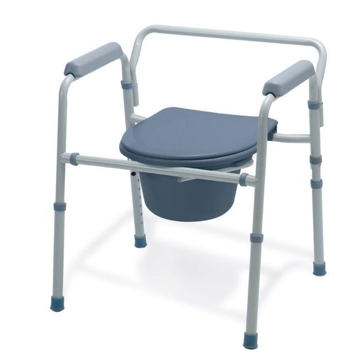 Medline EZ Care 3 in 1 Painted Steel Commode