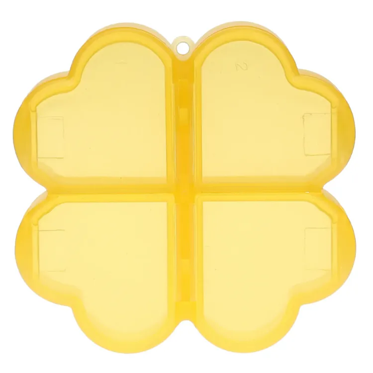 Yellow 4 Leaf Clover Pillbox