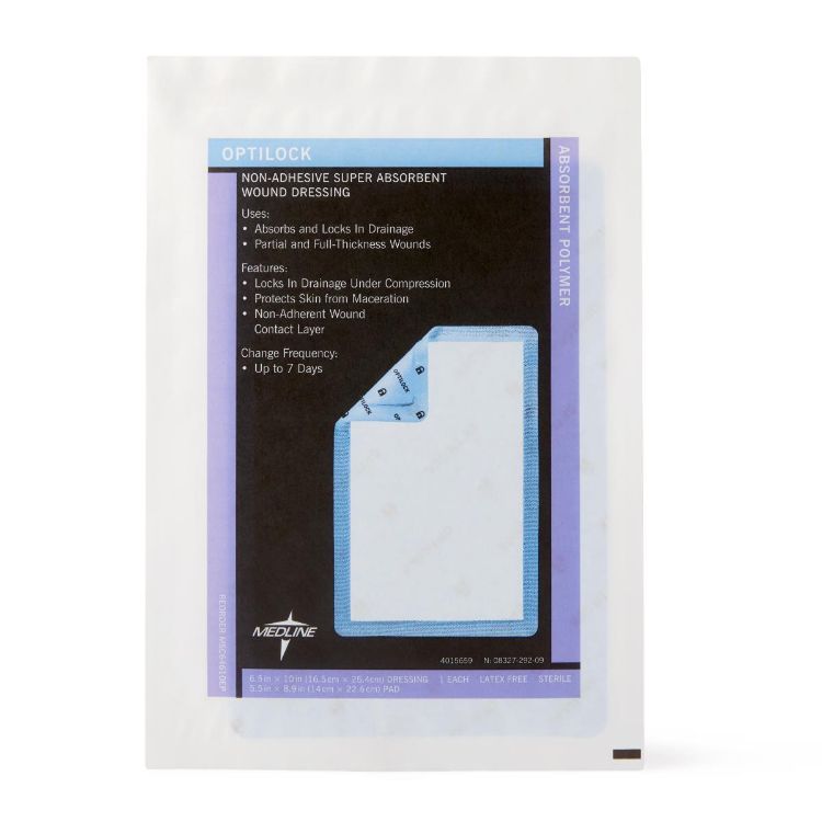 Medline OptiLock Nonadhesive Super Absorbent Wound Dressings