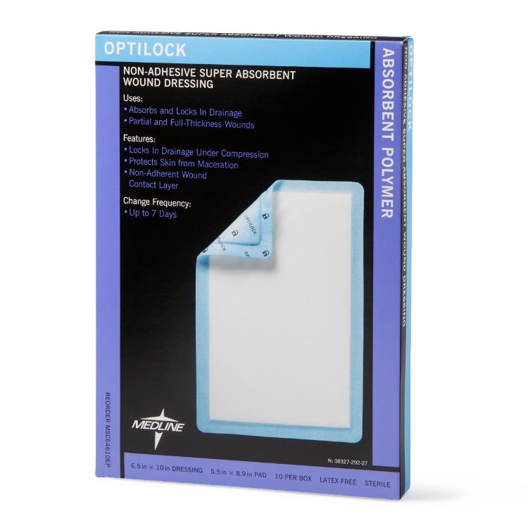 Medline OptiLock Nonadhesive Super Absorbent Wound Dressings