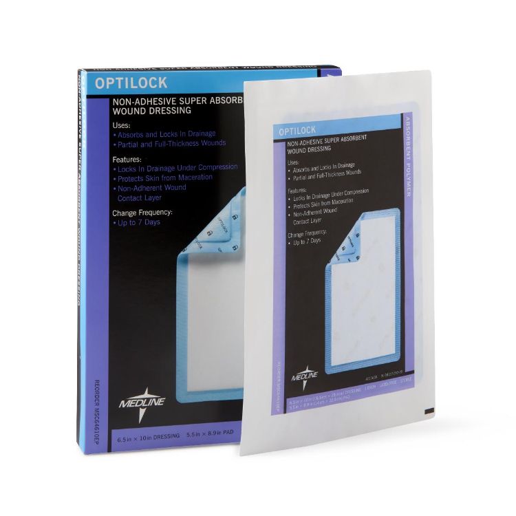 Medline OptiLock Nonadhesive Super Absorbent Wound Dressings