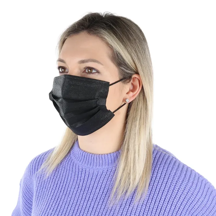 Disposable Face Mask - Black (Box of 50)