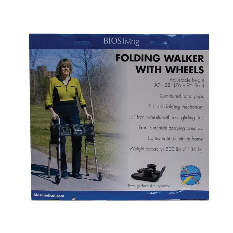 Deluxe Folding Walker w/Wheels