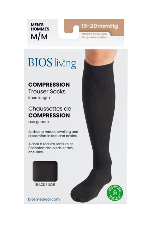 Men Compression Trouser Socks Black