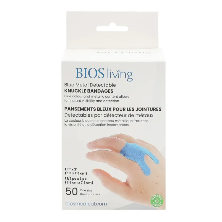 Blue Metal Detectable Knuckle Bandages