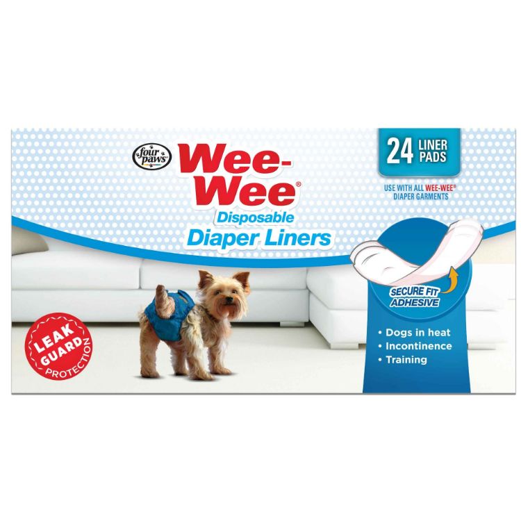 Picture of Wee-Wee Super Absorbent Disposable Dog Diaper Liners 24 count