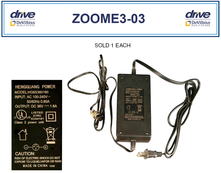 Picture of Replacement Charger for ZooMe 3 Scooter