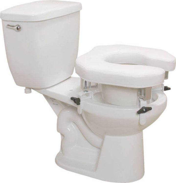 Raised Toilet Seat Padded "U" Clamp