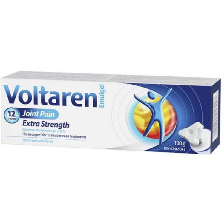 Voltaren Emulgel Extra Strength Joint pain 2.32%, Diclofenac gel is a NSAID that reduces pain and inflammation