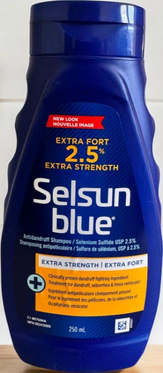 Selsun Blue Extra Strength Shampoo 250ml 2.5 Percent selenium sulfide